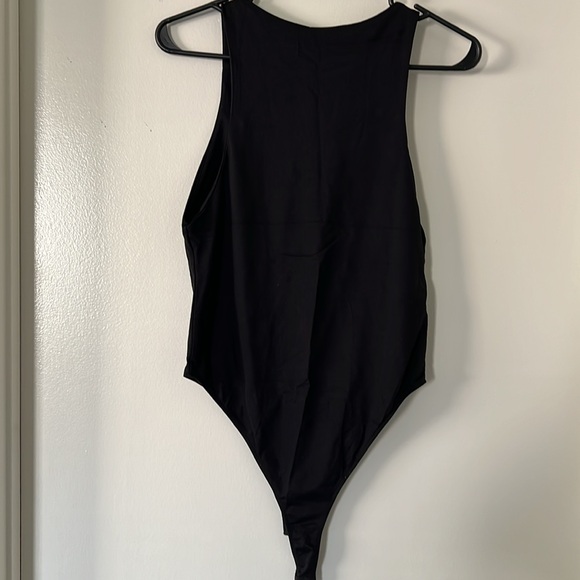 Zara black high neck bodysuit Size L snap crotch - Picture 4 of 6